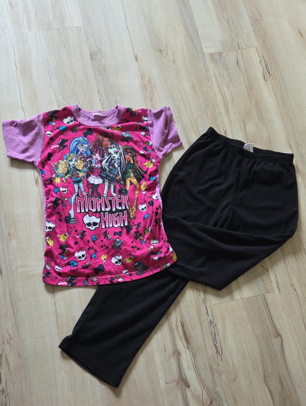 monster high Pink and Black Monster High Character Pajama Set